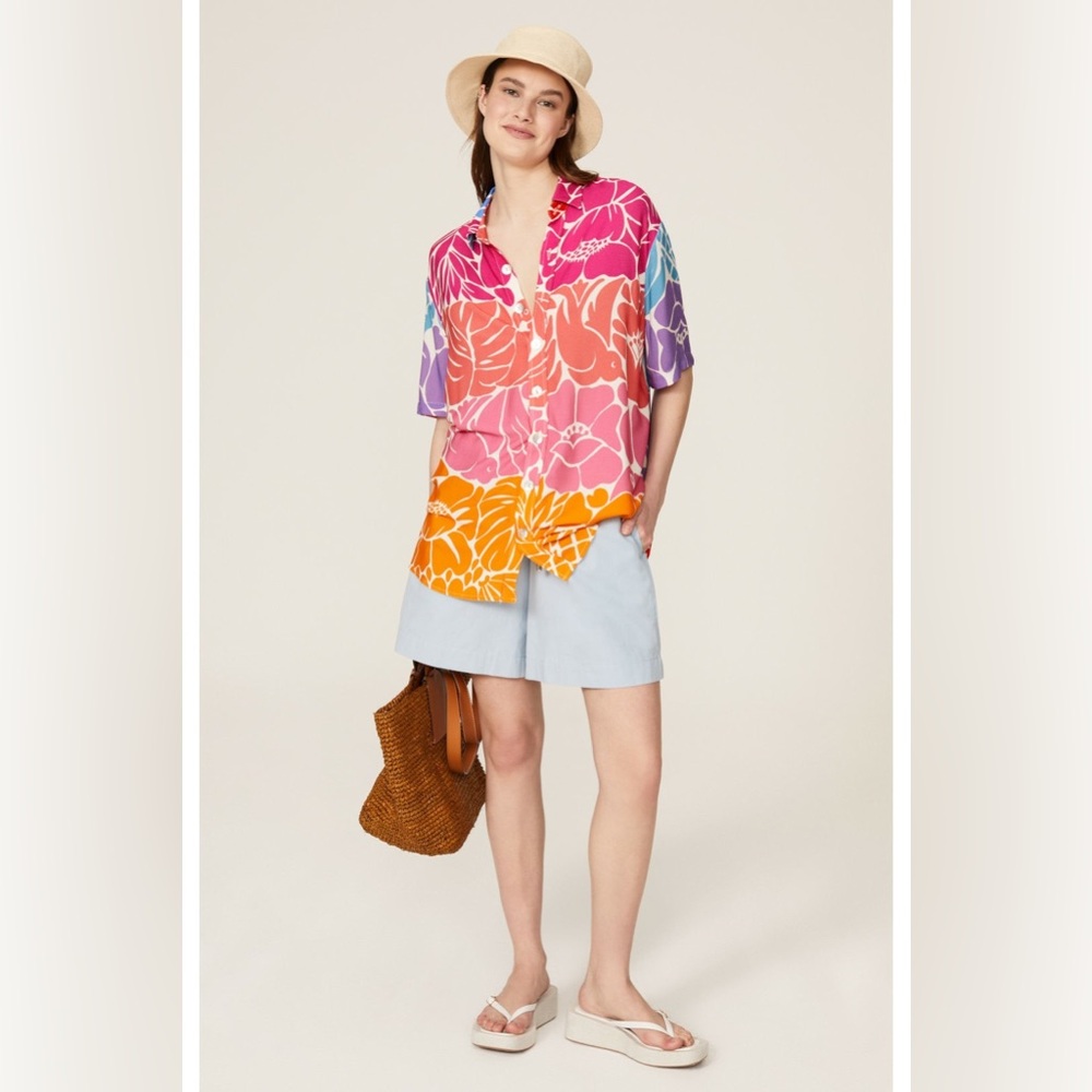 Farm Rio Tropical Graphic Unisex Shirt Sz M